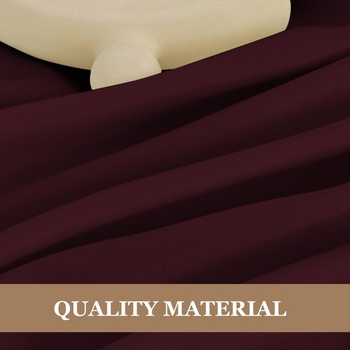 Fitable 6 Pack Burgundy Tablecloths for Round Tables - 108 Inches in Diameter - Stain Resistant and Washable Table Clothes, Polyester Fabric Table Covers for Wedding, Party, Banquet, Formal Events