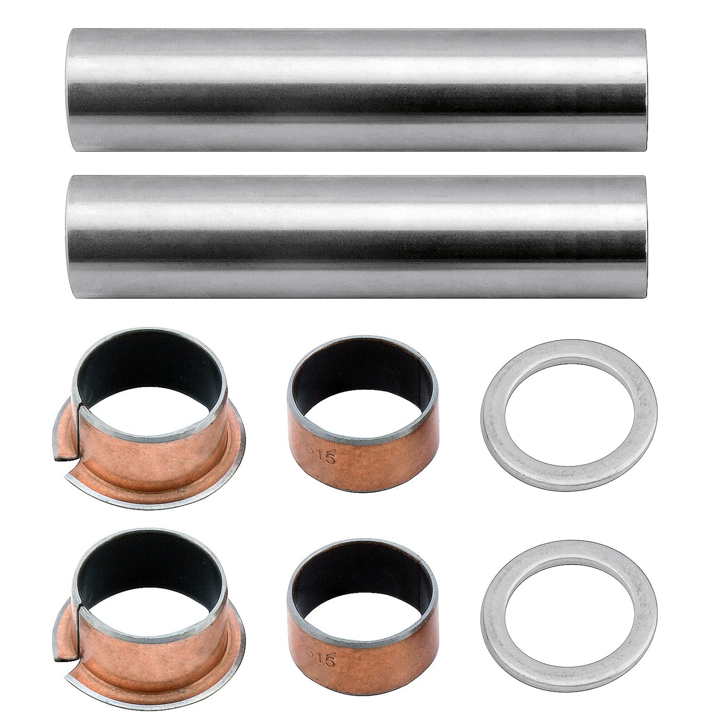Roykaw Golf Cart Spindle Assembly Bushing and Spindle King Pin Tube Kit Compatible with EZGO RXV, TXT, 2-Five, ST-Series Models, Included Bushing/Washer, 8 PCS, OEM# 70648G01, 70749G01, 70745G01