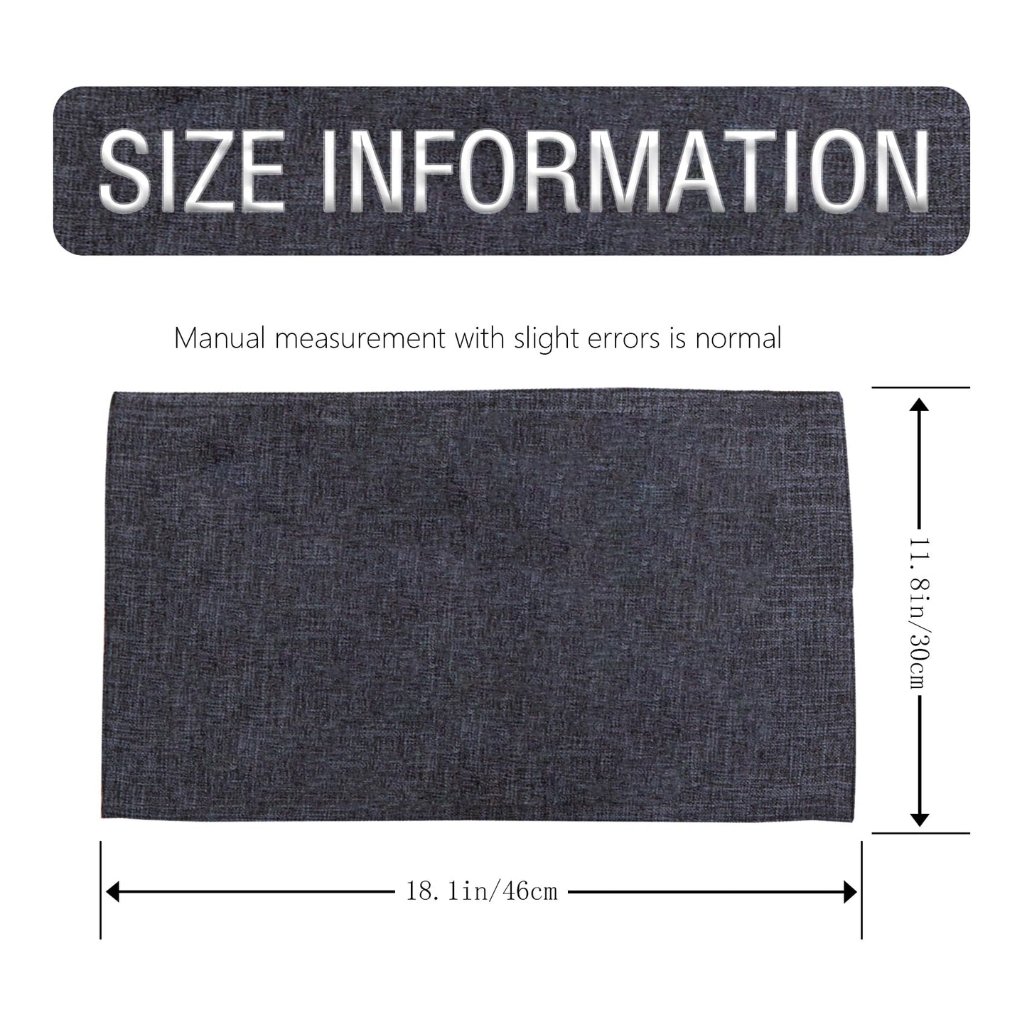 Linen Placemats Set of 4-12“ x 18”-Easy Clean Placemats and Table Mats,Heat-Resistant and Non Slip Dining Placemats,Suitable for Indoor and Outdoor,Durable Rectangular Linen Table Mats(4, Carbon Gray)
