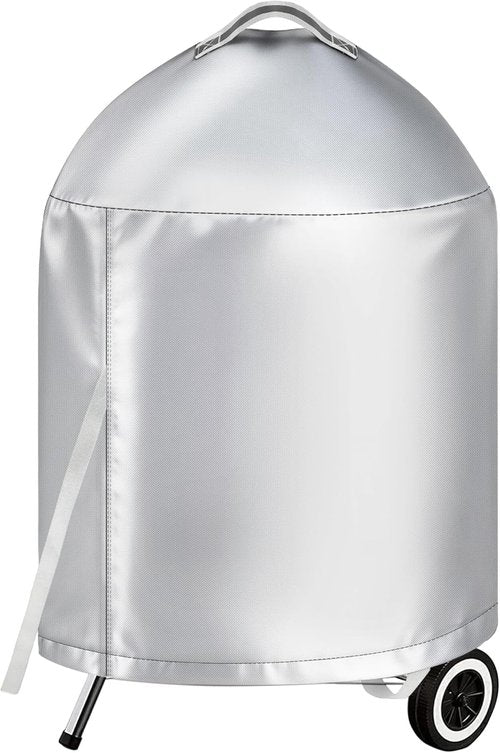 iCOVER Grill Cover - Heavy Duty Waterproof Protection for 22-Inch Weber Charcoal Kettle Grills | Silver