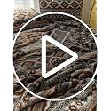 Ivory Bohemia Sherpa Fleece Blanket 90x112 Inch King Size Ultra Soft Throw
