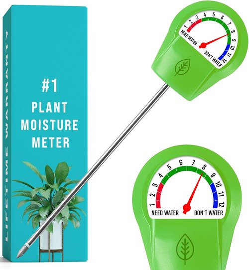 GROWIT Plant Moisture Meter - Accurate Watering Indicator for Healthy Plants - 26cm, No Battery Required