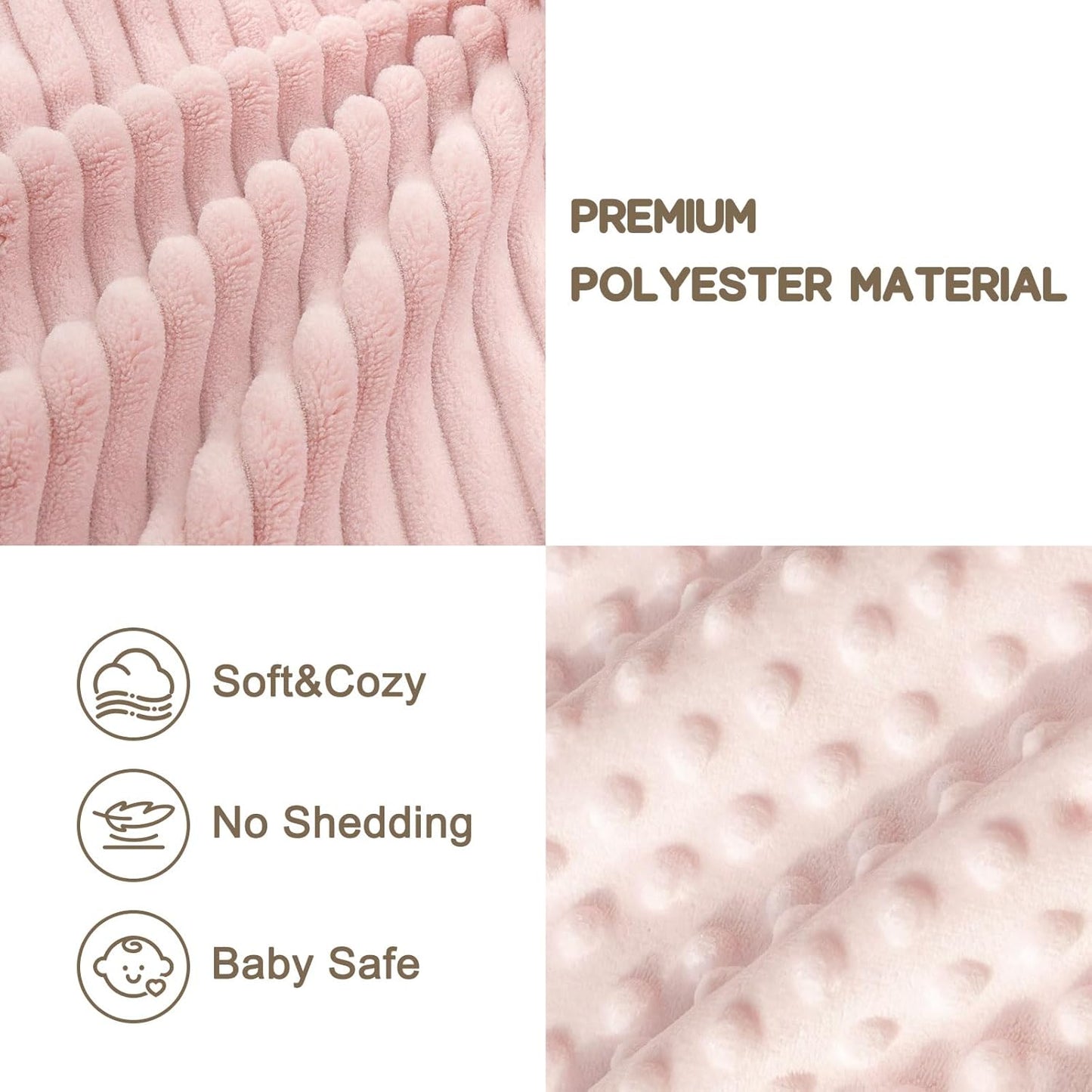 Skiennix Baby Security Blanket - Soft Pig Lovey Snuggle Toy for Newborns | Pink 15 Inch