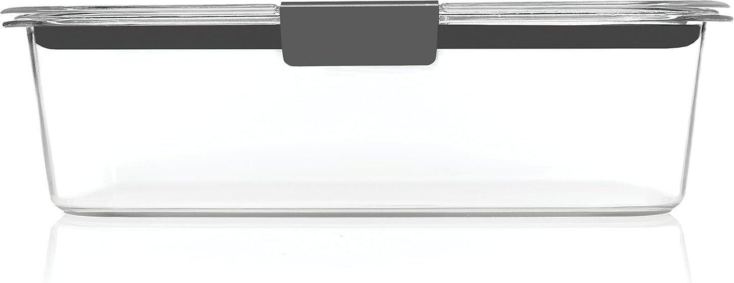 Rubbermaid Brilliance Food Storage Containers - Large 9.6 Cup | Clear | Set of 2 for Freshness