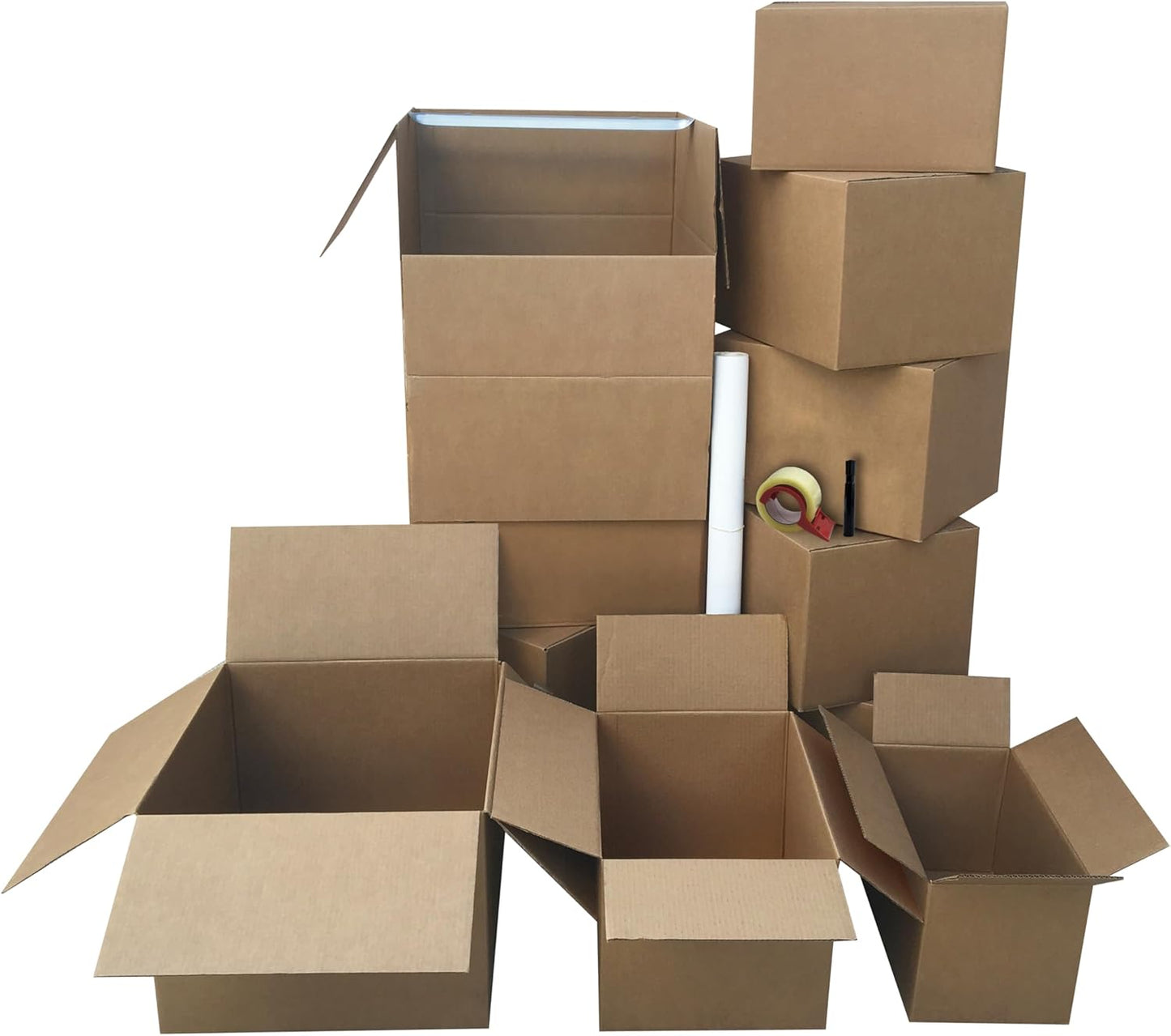 Skiennix Wardrobe Moving Boxes Kit - Small, Medium, Large & Shorty Boxes with Packing Supplies