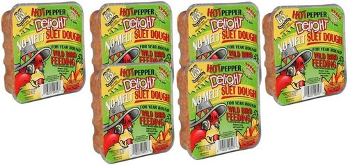 C&S Hot Pepper Delight Suet Dough - 11.75 Oz No Melt Wild Bird Food for Year-Round Feeding