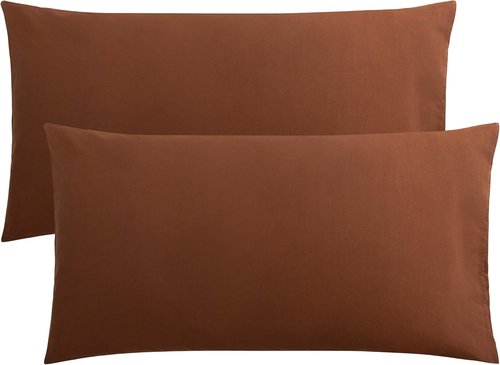 FLXXIE King Pillow Cases - Soft Microfiber Covers with Envelope Closure | Wrinkle & Stain Resistant, 20x36, Brown
