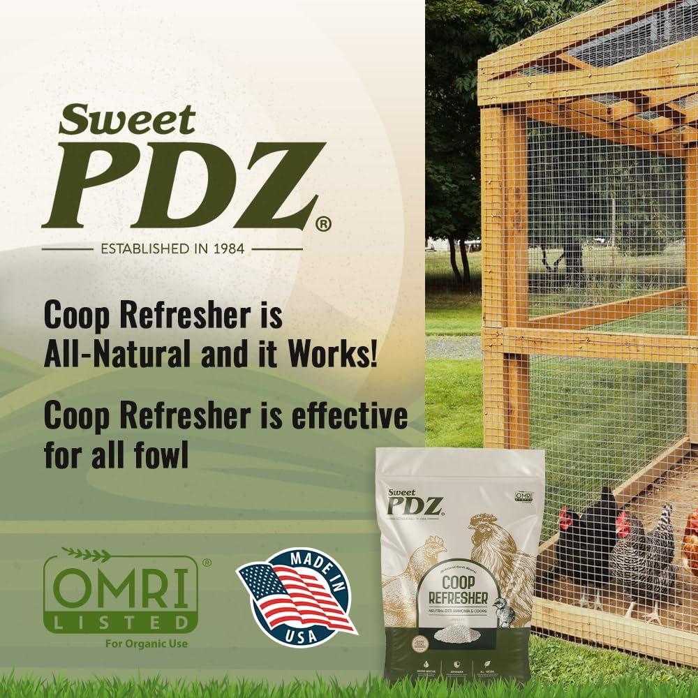 Sweet PDZ - Coop Refresher - Natural Zeolite Odor Eliminator for Chicken Coops - 10 lbs