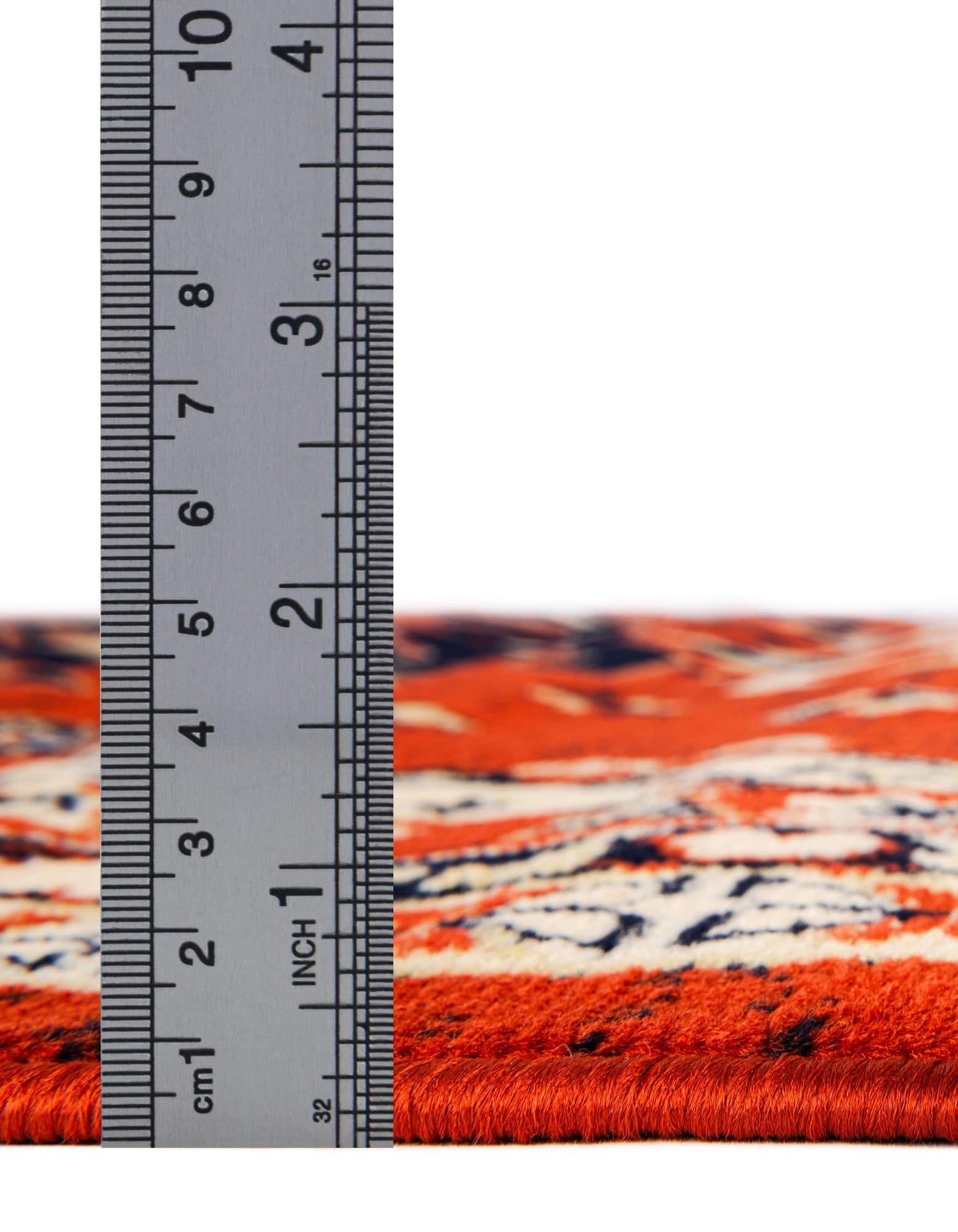 Unique Loom Taftan Collection Border Geometric Tribal Inspired Design Area Rug, 2 ft 7 in x 10 ft, Terracotta/Ivory