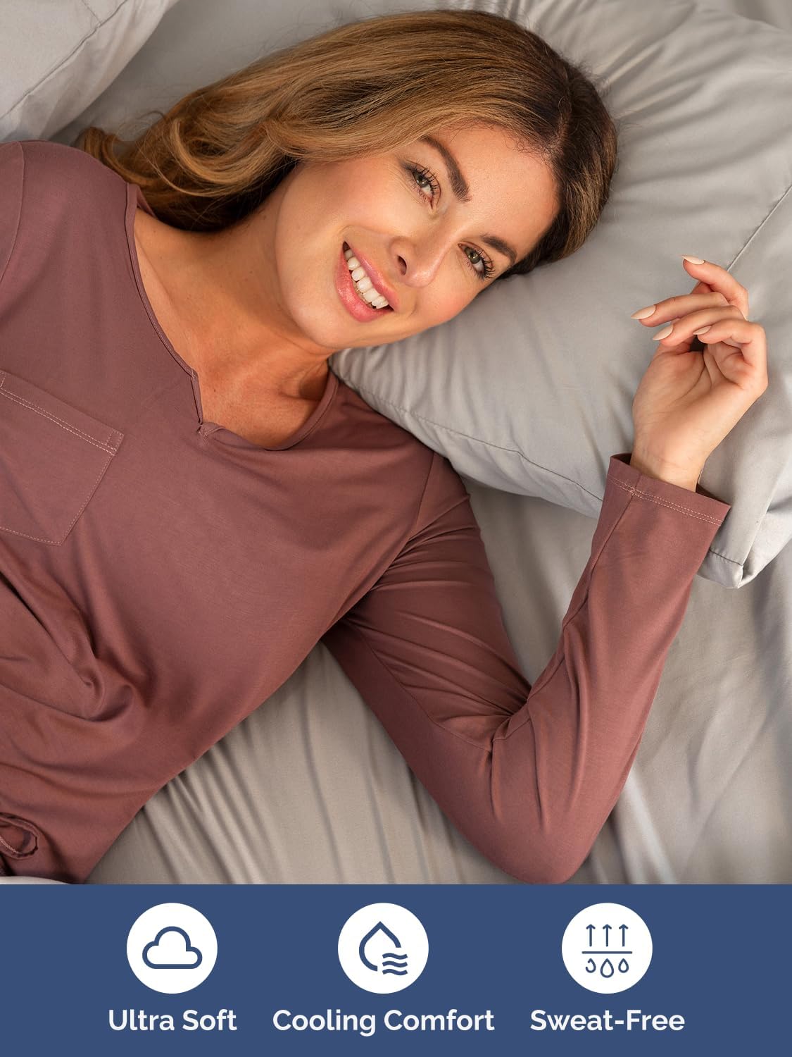 Regine Switzerland Extra Deep Pocket Twin XL Sheet Set - 3-Piece Breathable & Cooling Bedding - Soft, Fade & Wrinkle Resistant - Light Grey