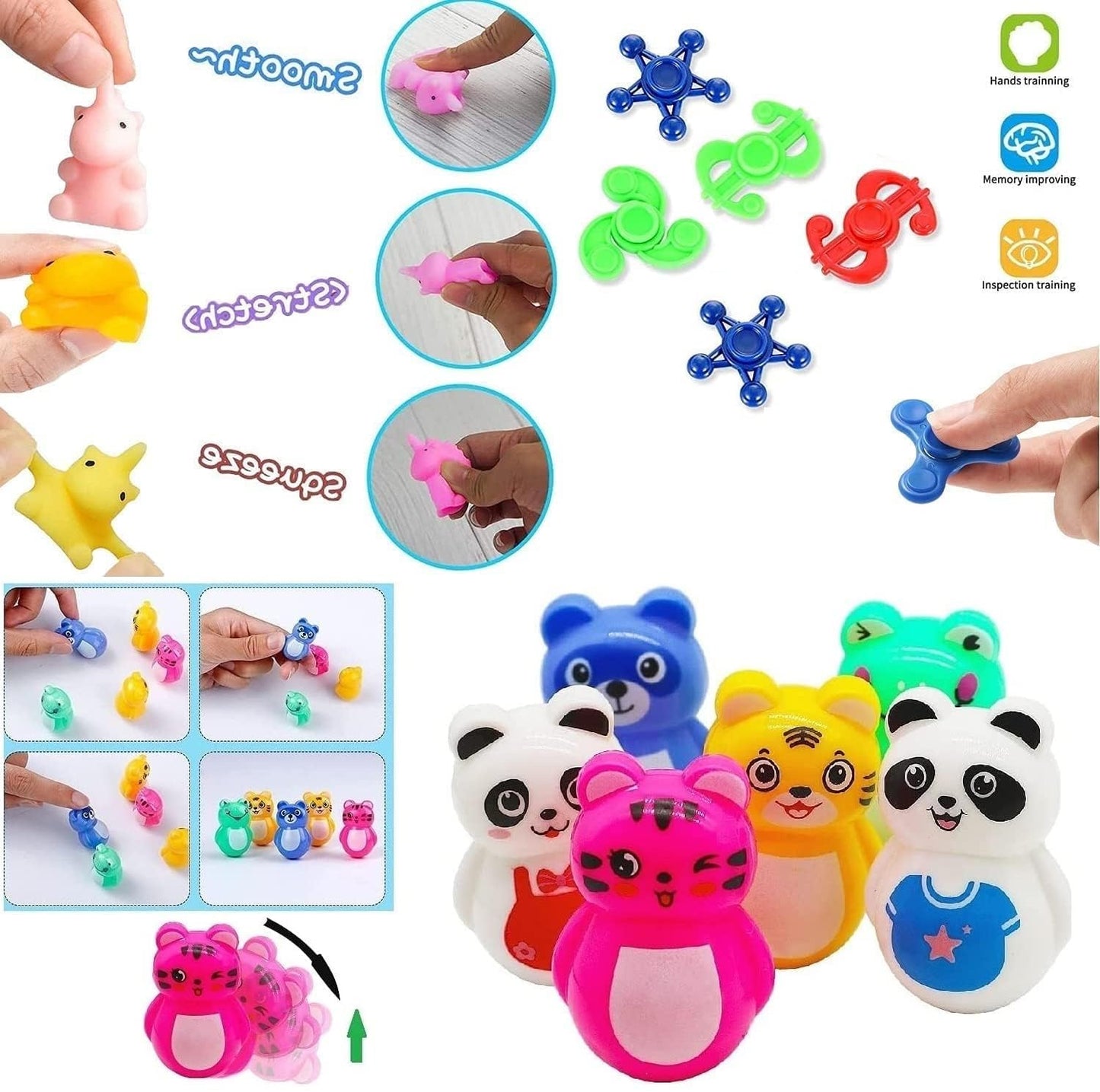 117 PCS Party Favors for Kids 4-8-12, Pop Fidget Toys, Goodie Bag Stuffers, Treasure Box Toys for Classroom Prizes, Pinata Stuffers, Goodie Bags Filler, Prize Box toys for Kids Classroom