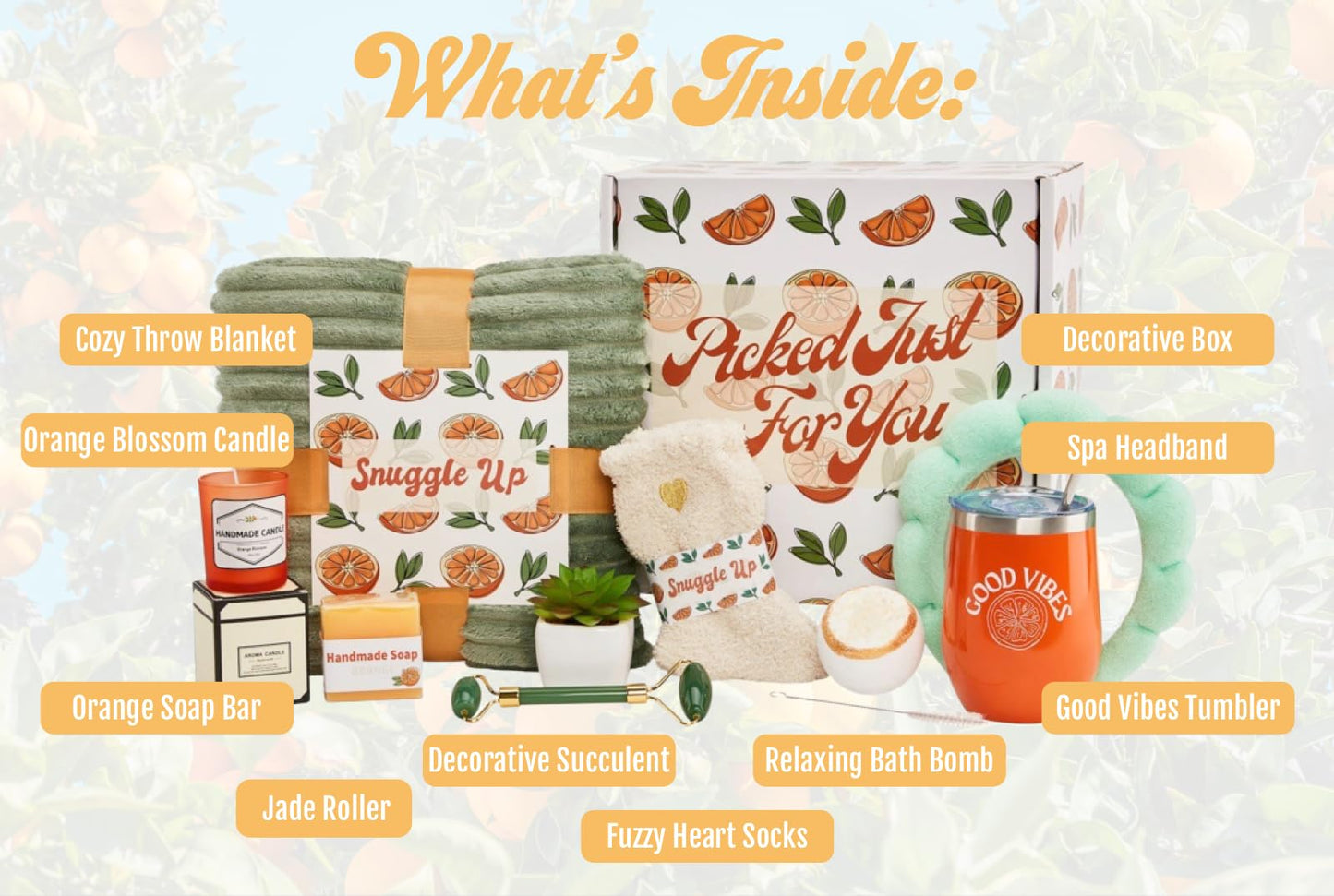 Get Well Soon Gift Baskets for Women – Self Care Spa, Care Package with Blanket, Relaxing Collection, Cozy Kit, Birthday Present for Women, Thinking Of You Best Friend Box, Bath Essentials, 9pcs Set