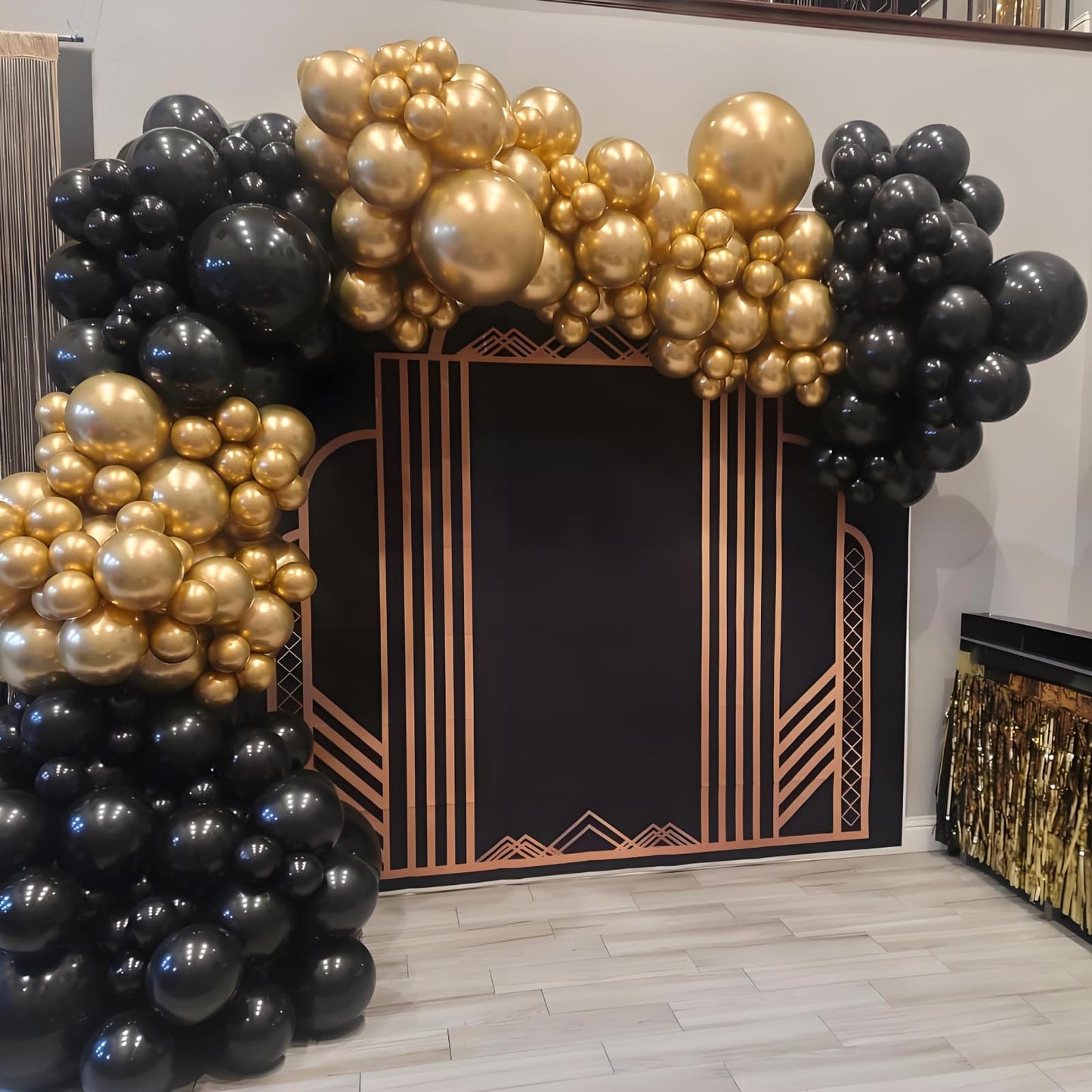 Zingnify Matte Black Latex Balloons 149 Pcs Multi-Sizes (18/12/10/5") Balloon Garland Arch Kit, Birthday Wedding Halloween Bachelor Party Decorations