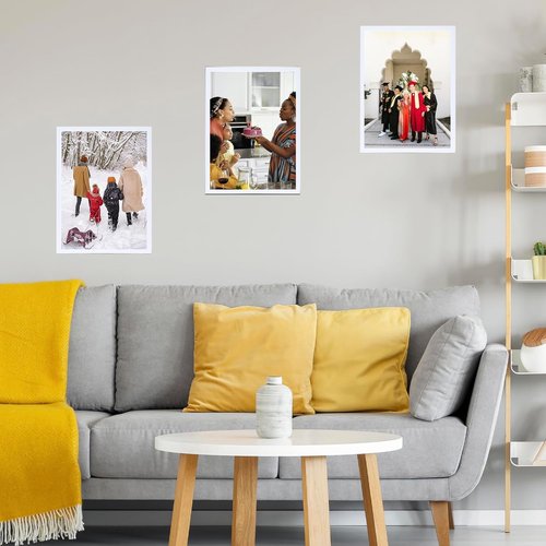 JCJMY 15x23 Picture Frame - Versatile White Frame for Horizontal & Vertical Wall Display