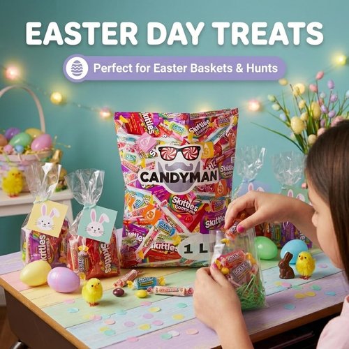 CANDYMAN Candy Mix Variety Pack, 1 lb Assorted Bulk Candy Individually Wrapped for Party Favors, Goodie Bags, Pinata Stuffers,