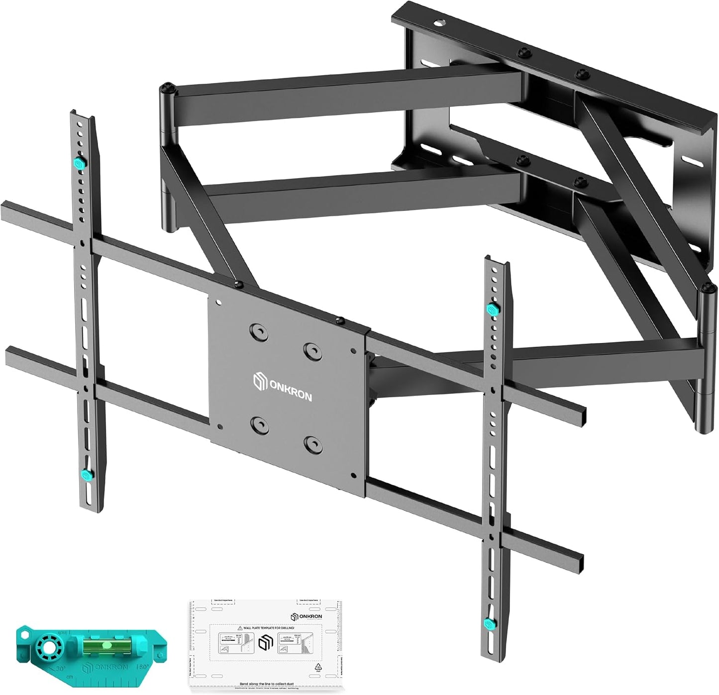 ONKRON Full Motion TV Wall Mount - Heavy Duty Swivel & Tilt for 42-110 Inch TVs, Max VESA 800x600, Black