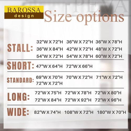 Barossa Design Shower Curtain Liner - Waterproof PEVA with 3 Magnets, PVC-Free, Clear | 32x72 Inches