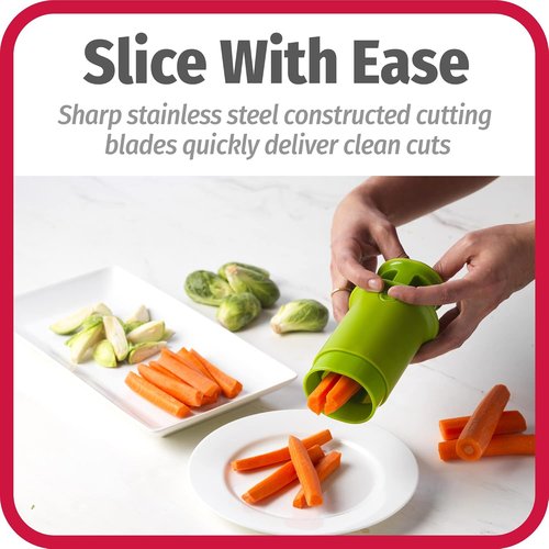 GoodCook Everyday Fruit & Veggie Divider - Effortless Quarters for Meal Prep | Safe, Mess-Free Slicing