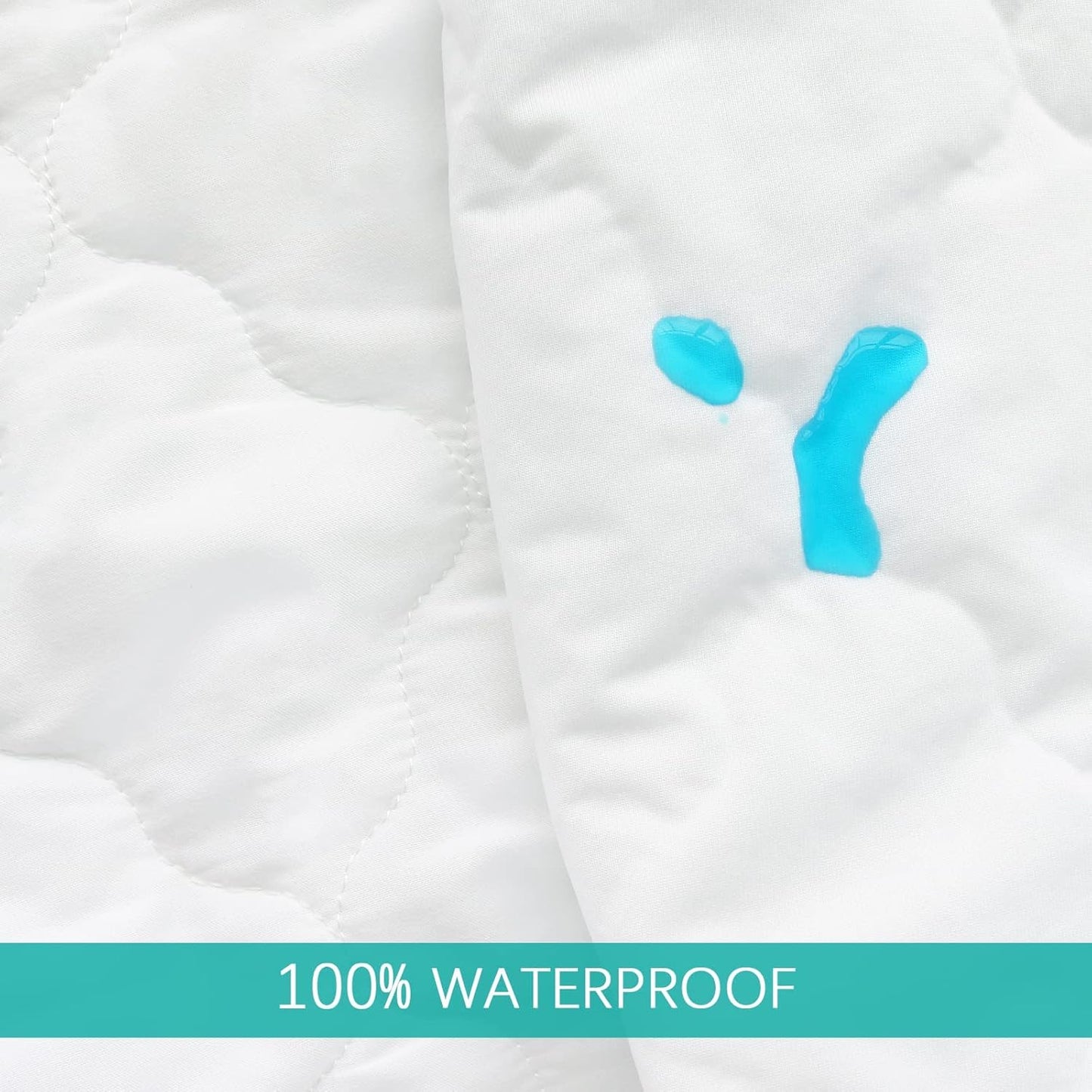 Skiennix Mini Crib Mattress Protector - Waterproof & Breathable Fitted Sheets | 38'' x 24'' - 2 Pack