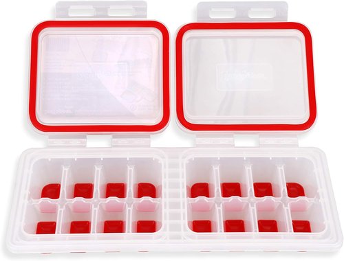 IceTopper Plus Ice Cube Tray - Easy Release Molds with 2 Lids, Stackable, 16 Cubes, BPA Free & Dishwasher Safe