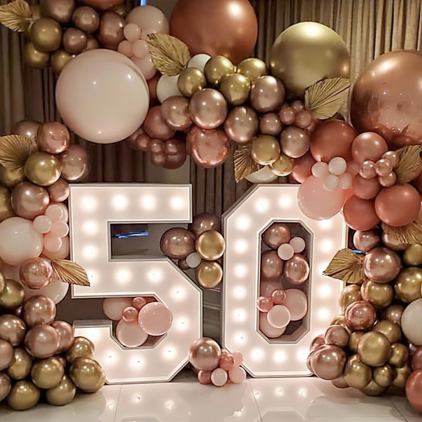 PartyWoo Rose Gold Balloon Arch Kit Garland 100 pcs Different Sizes of 18 12 10 5 Inch Metallic Rose Champagne Gold Bronze Silver Balloons for Wedding Engagement Baby Shower Birthday Party Decorations