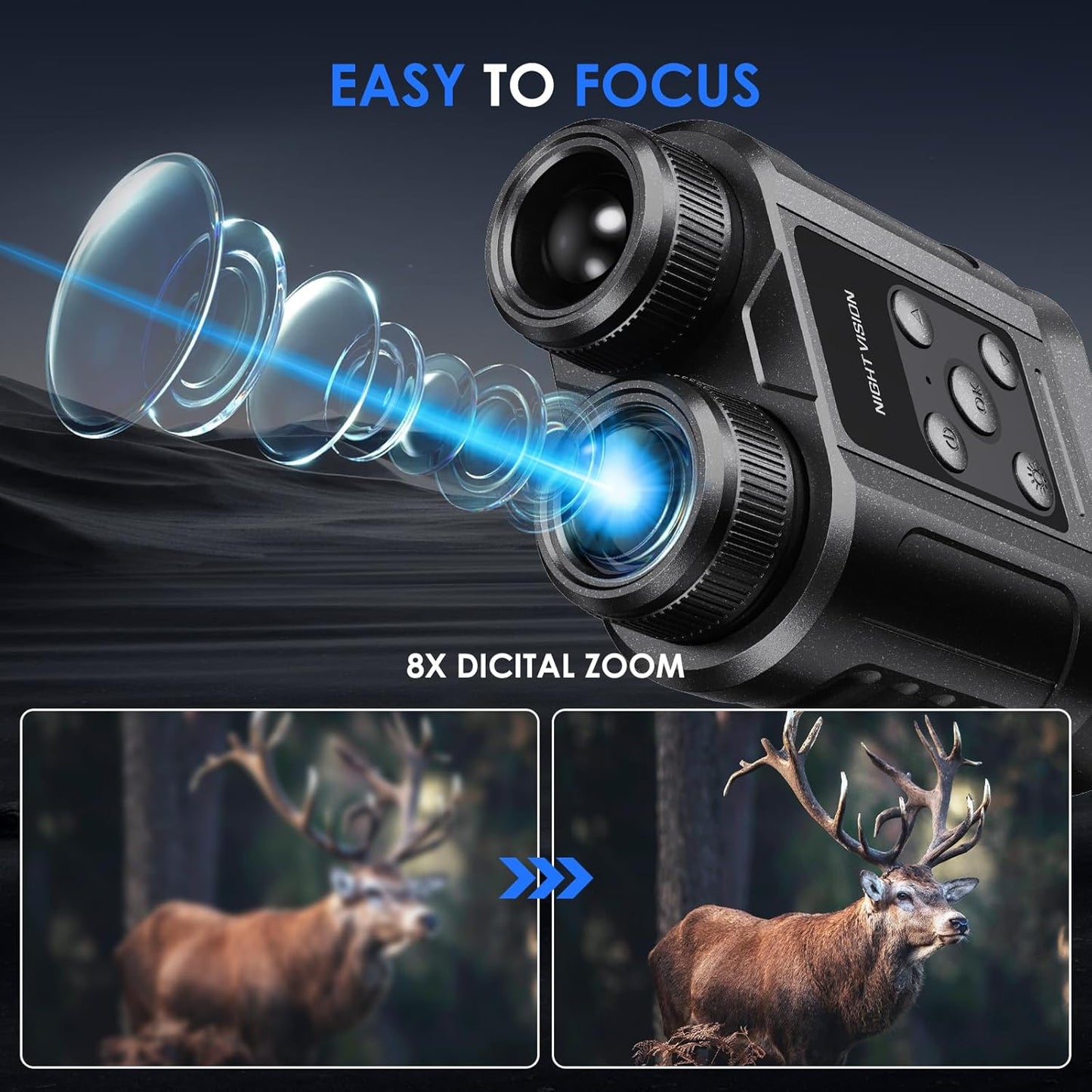 Skiennix Night Vision Goggles - Capture Photos & Videos | 32GB Card Included for Outdoor Adventures