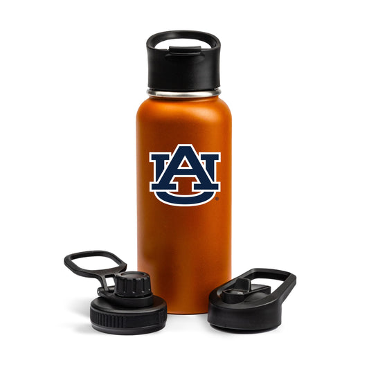 The Memory Company Officially Licensed NCAA - Auburn University 32oz Team Logo Water Bottle with Accessories