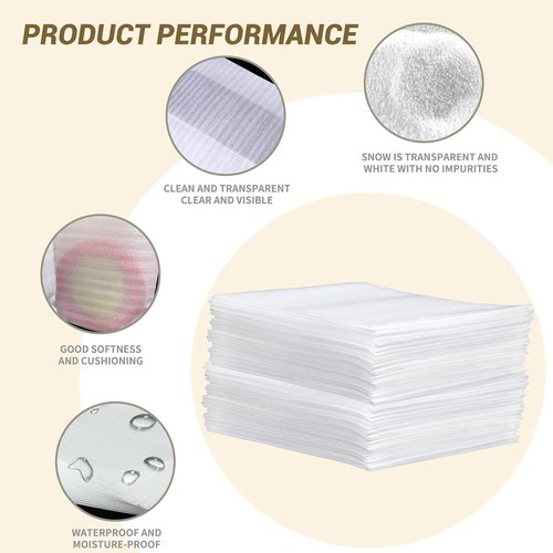 Cushion Foam Pouches - 100 Pack 8'' x 10'' | Ideal Moving Supplies for Dishes & Glassware Protection