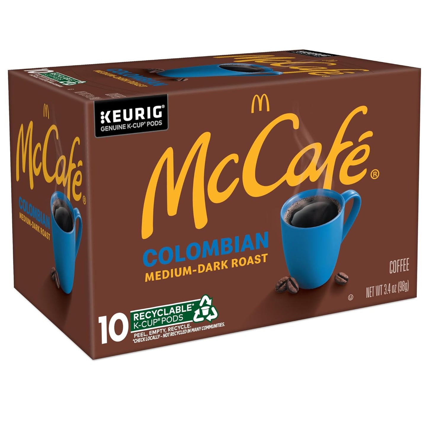 McCafe Colombian Coffee Pods - Medium Roast Single Serve K-Cup | 60 Count (6 Packs of 10)