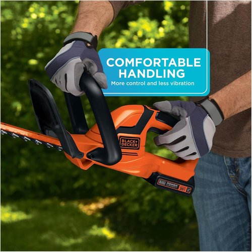 BLACK+DECKER 20V MAX Cordless Hedge Trimmer - 22 Inch Steel Blade, Lightweight Design, Battery Included