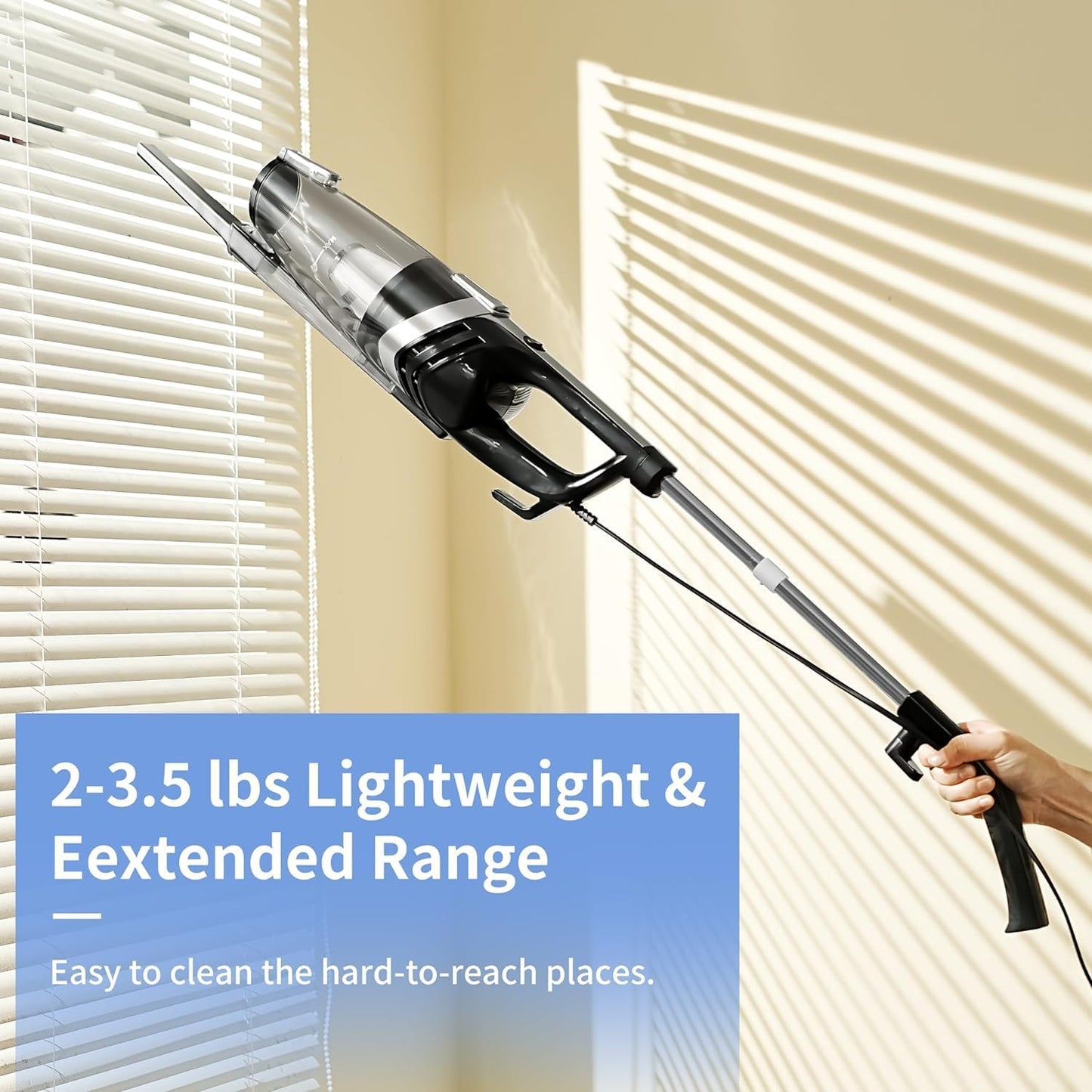 Skiennix Corded Stick Vacuum - 20Kpa Powerful Suction, 16Ft Cord, 2-in-1 Lightweight Handheld for Pet Hair & Hardwood Floors