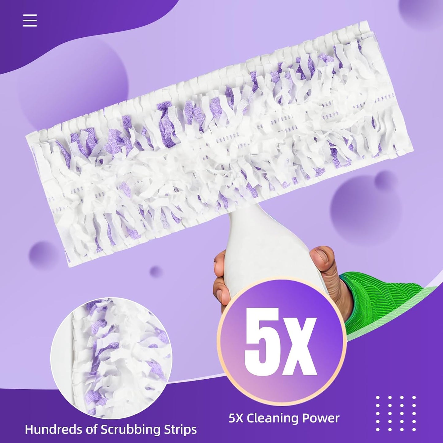 Skiennix Disposable Mop Pads - 24 Pack Replacement for Power Mop™ | Multi-Surface Floor Cleaning