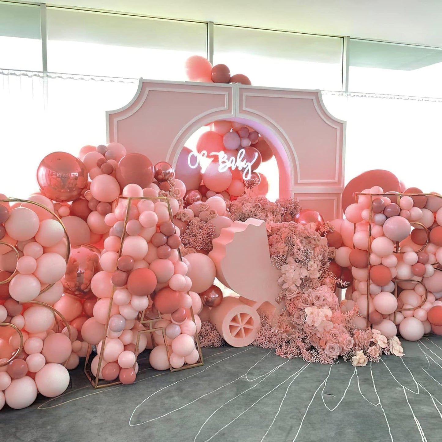 PartyWoo Dusty Pink Balloons - 50 Pcs 12 Inch Blush Rose Latex Helium Balloons for Baby Shower & Birthday Decor