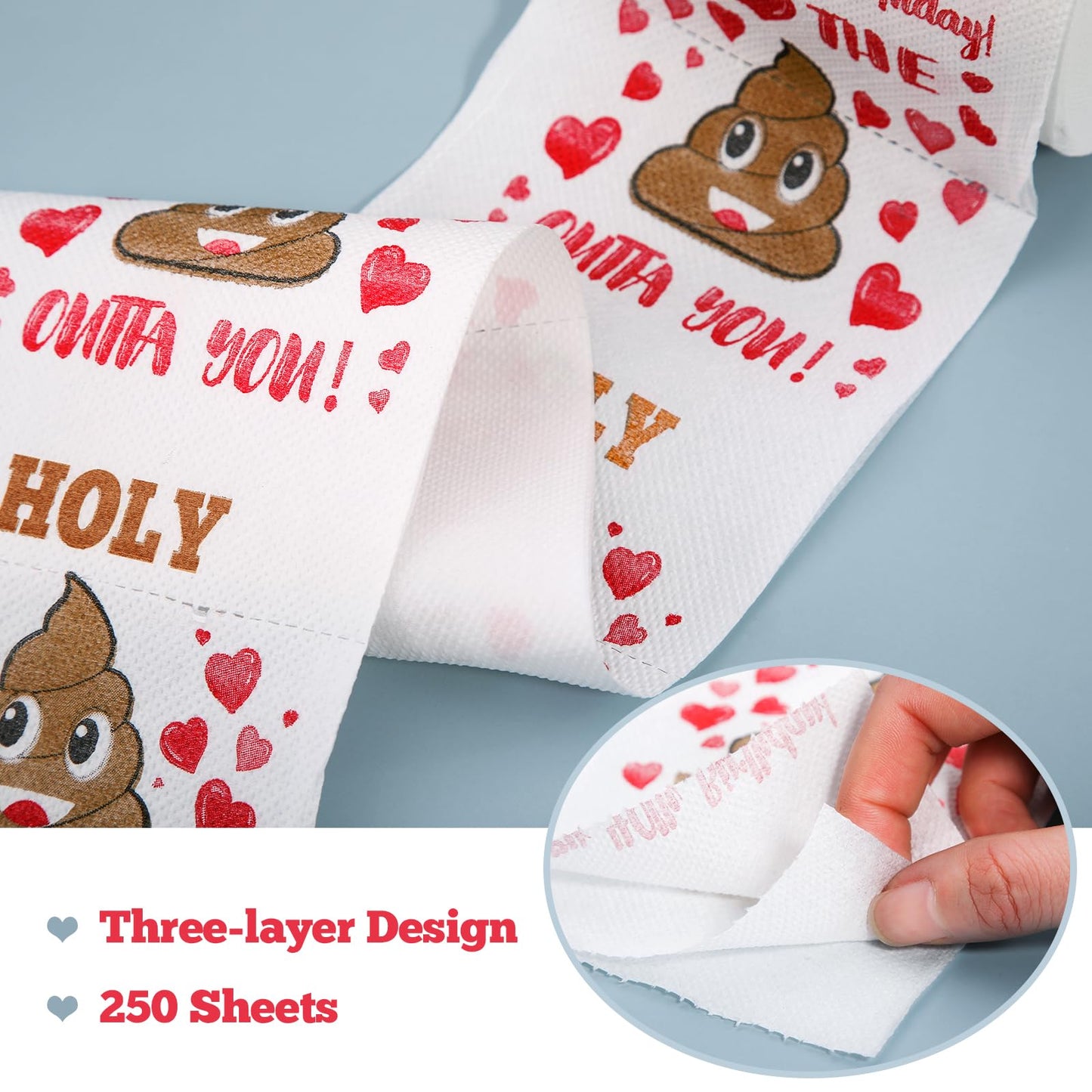 50th Birthday Gifts for Women, Men, Her, Him - Happy Prank Toilet Paper - 50th Birthday Decorations, Party Supplies Favors - 50 Years Old Funny Gag Gift Ideas, Novelty Bday Present for Friends, Family
