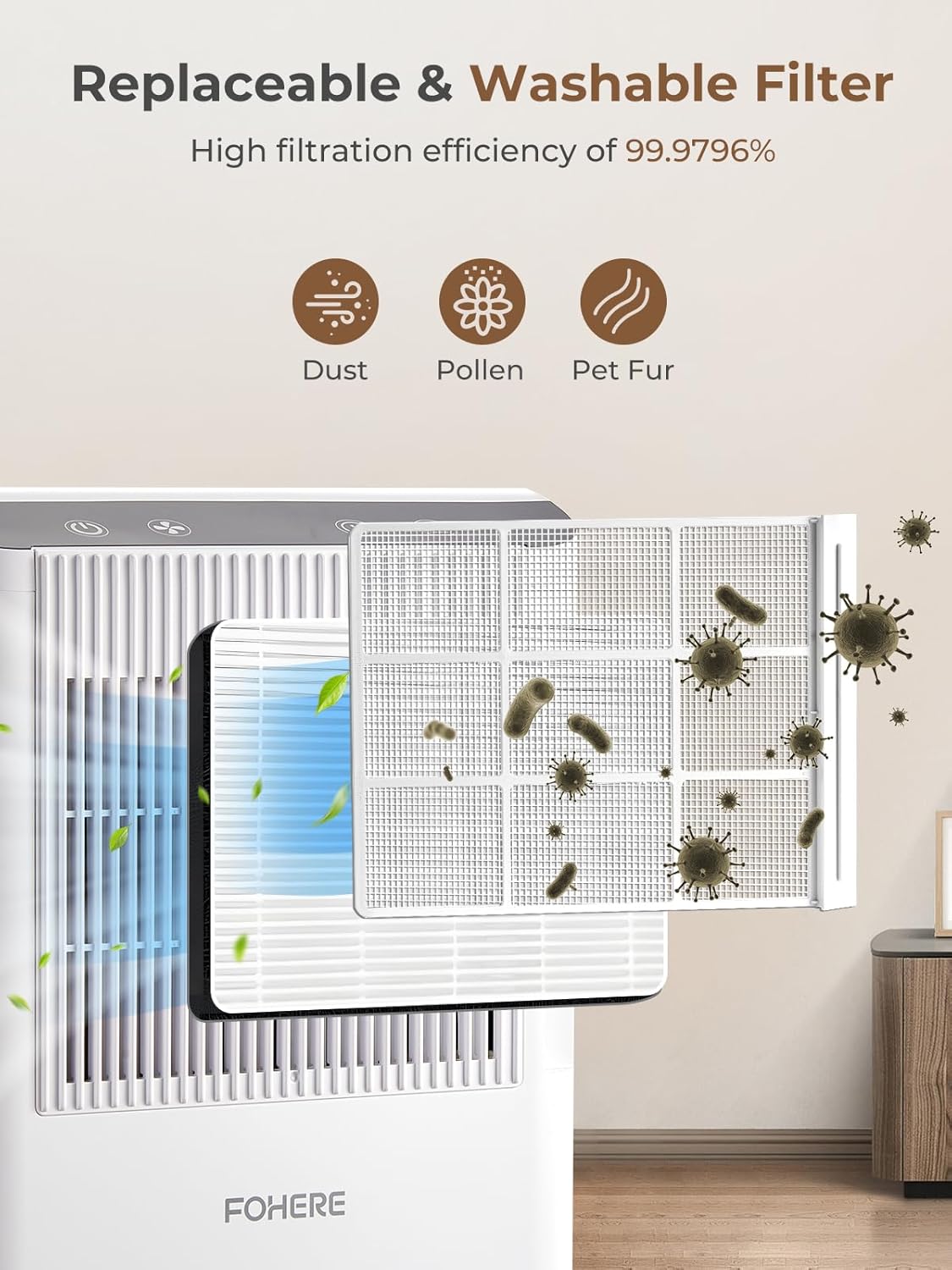 Skiennix Dehumidifier - 2000 Sq.Ft. Capacity with Auto Shut Off & 7 Color Light | Ideal for Home, Basement & Bathroom