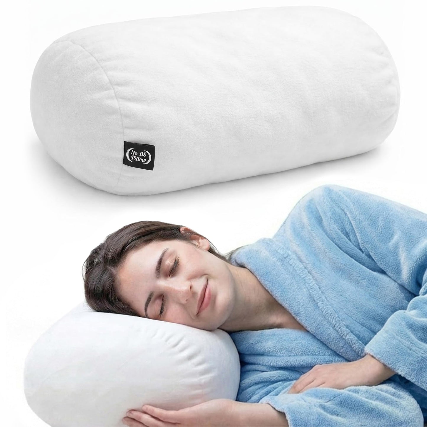 No BS Pillow™ - Adjustable Post-Injury/Surgery Neck Support Pillow, Cervical Spine & Shoulder Recovery Pillow, Customizable Loft for Neck Pain, Side/Back/Stomach Sleepers