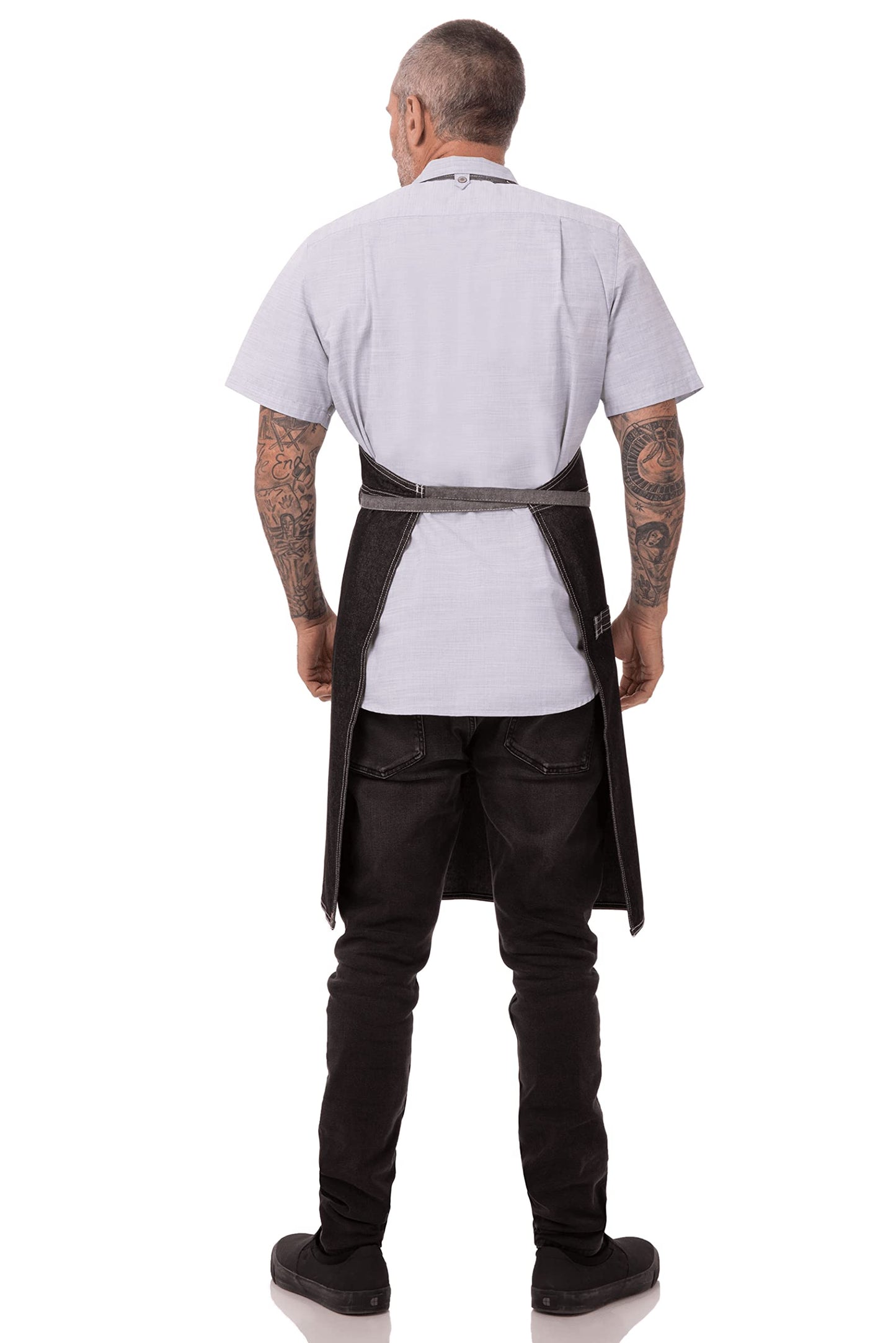Chef Works Unisex Bronx Bib Apron, Black, One Size
