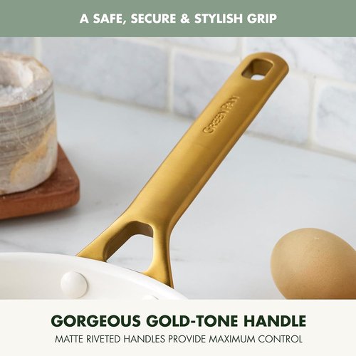 GreenPan Nonstick Reserve Pro 8-Inch Frying Pan - NSF Certified Ceramic, PFAS-Free, Moss Green