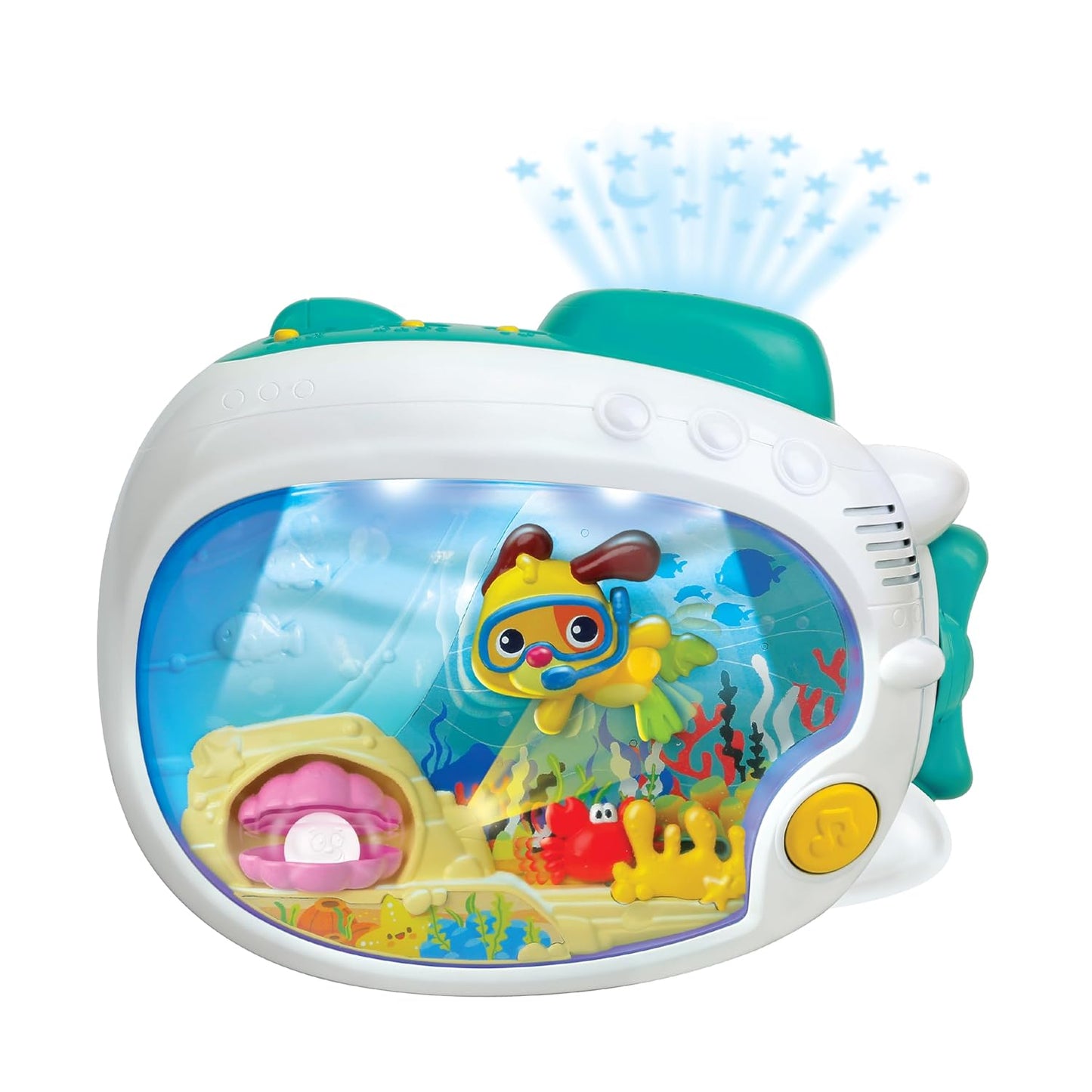 Winfun 3-in-1 Soothing Seas Nightlight - Music Box Projector with Calming Lullabies | Perfect Baby Gift for Crib or Tabletop