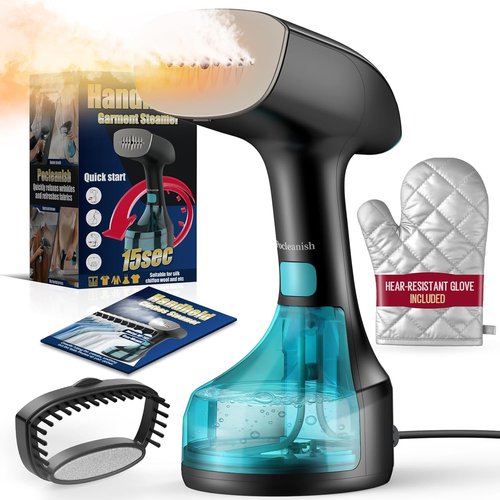 **Skiennix Handheld Clothes Steamer - 1900W Fast Wrinkle Remover with 300ml Capacity & 3 Steam Settings**