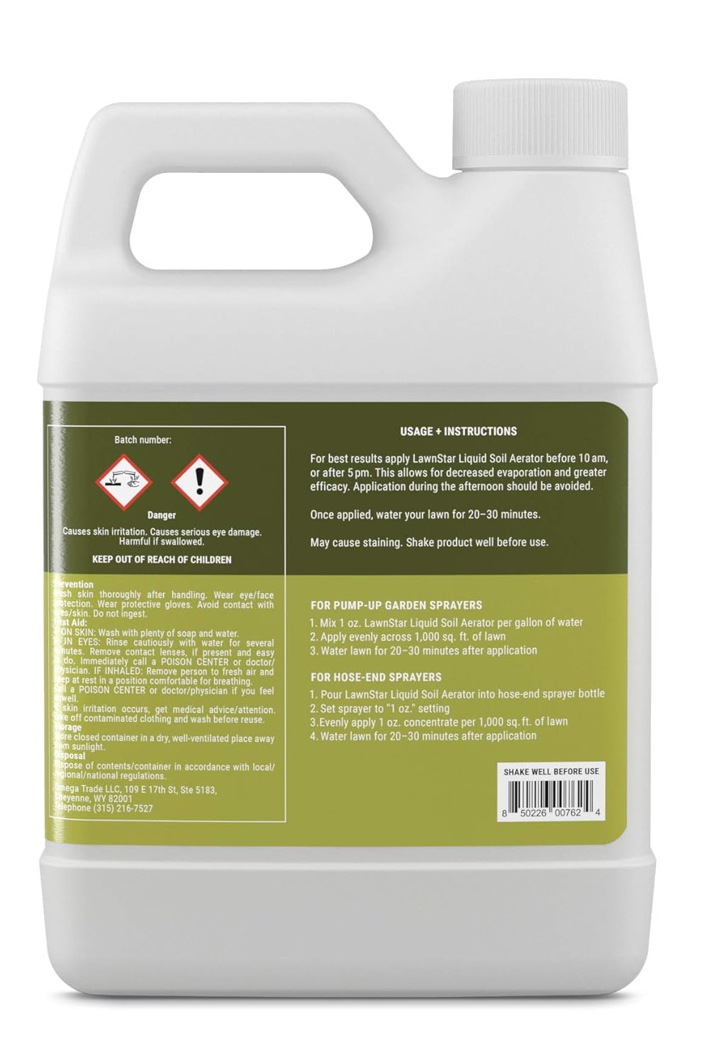 Liquid Lawn Aerator by American Made - 32 fl oz Soil Loosener & Conditioner for Improved Drainage