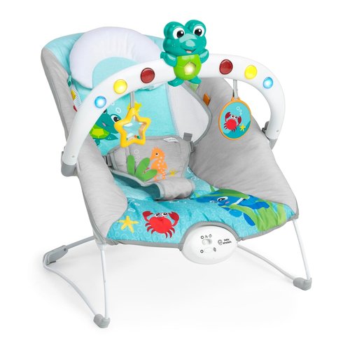 Baby Einstein Ocean Explorers Musical Bouncer - Kick to It Neptune | Unisex Infant Seat for 0-6 Months, Up to 20 lbs