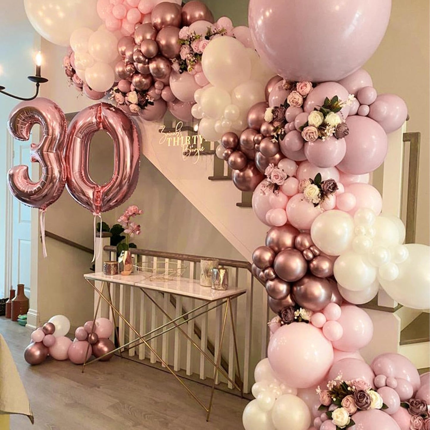 PartyWoo Dusty Pink Balloons - 100pcs 12 Inch Latex Helium Balloons for Birthday & Baby Showers