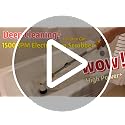 Electric Spin Scrubber with 50-Inch Handle and Smart Display - White, 1500RPM