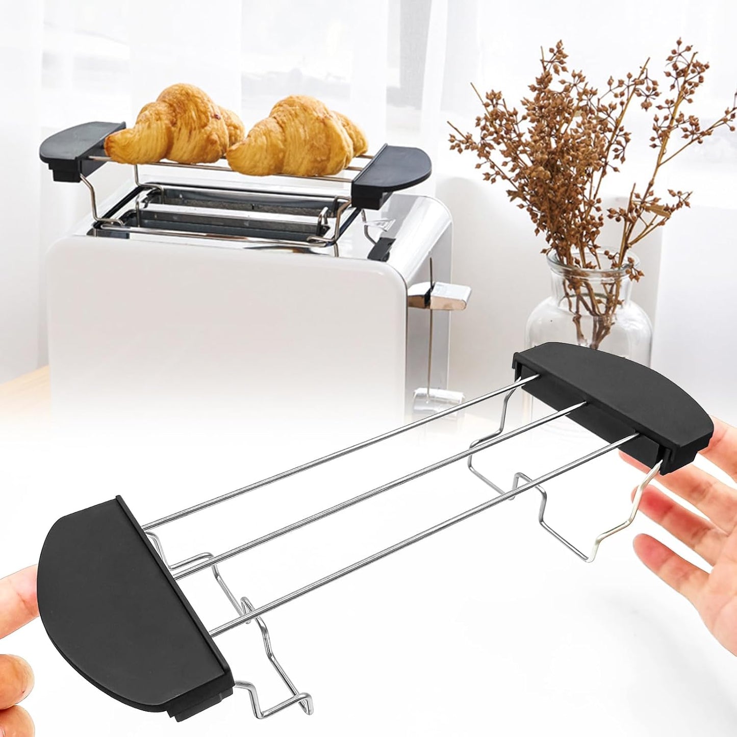 Skiennix Stainless Steel Toast Rack - Versatile Toaster Cooling Grid for Bread & Grilling | 26cm