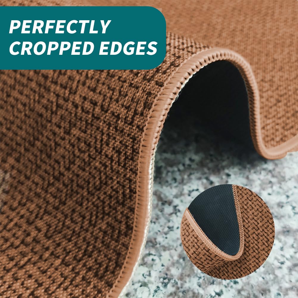 iayokocc Kitchen Mats, Non Slip, Foldable Linen Porch Water Absorbent Laundry Rooms Front Sink Kitchen Floor Mats Carpet for Bathroom, Laundry Room, Office