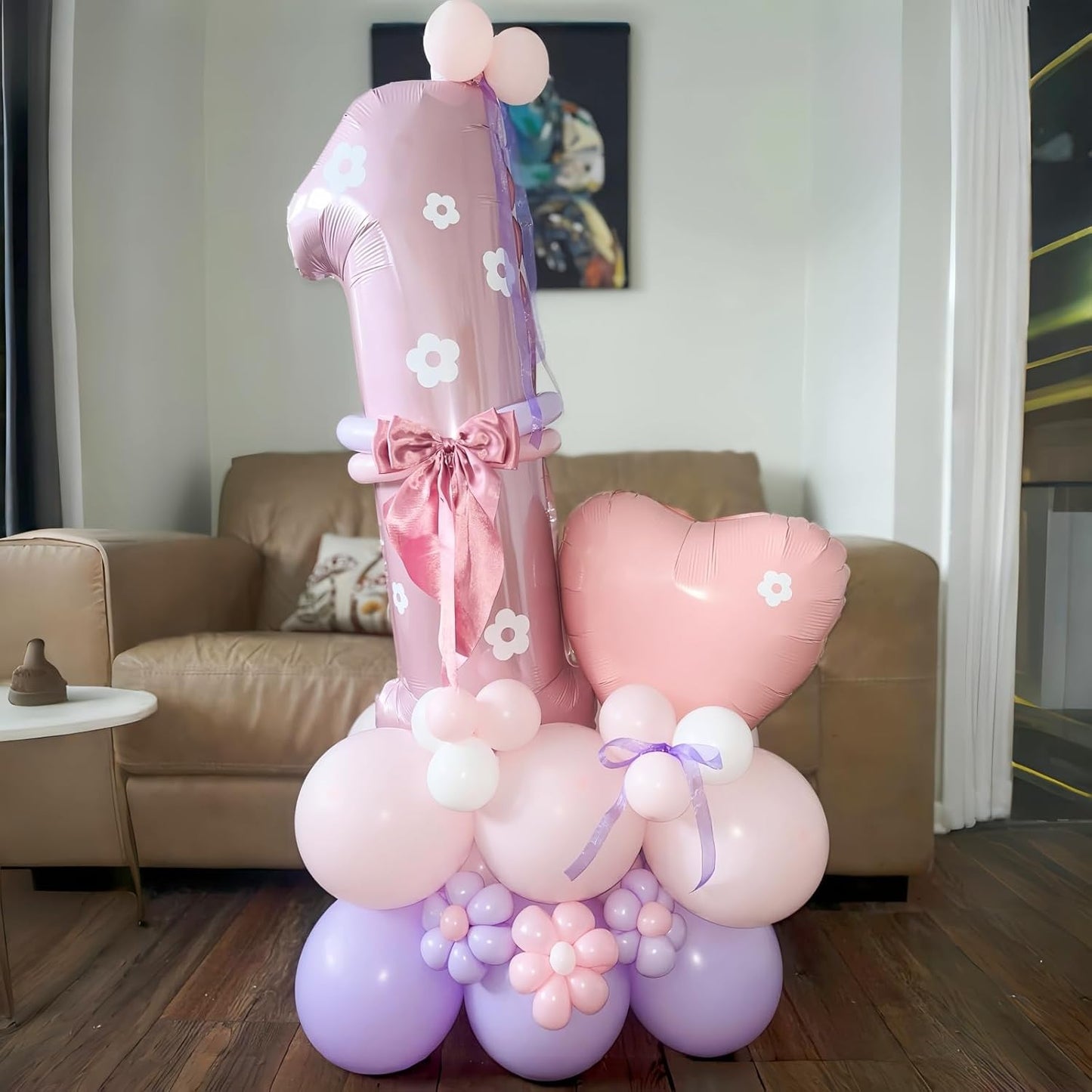 Pastel Pink Helium Foil Number Balloons - 40 Inch Self-Inflating Birthday Party Decor | 0-9
