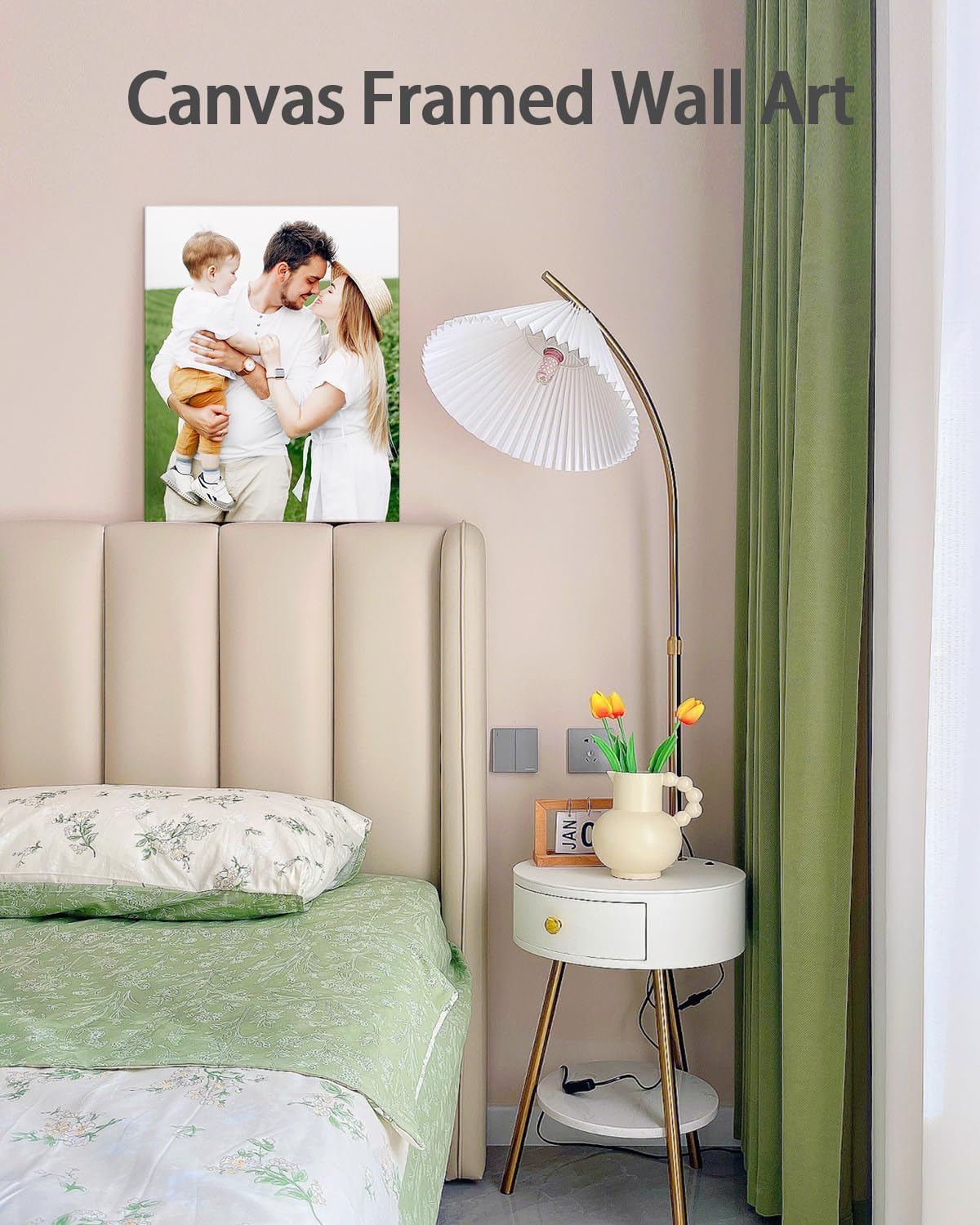 Skiennix Personalized Canvas Wall Art - Custom Framed 11x14 Prints for Home Decor | Unique Photo Gifts for Family & Friends