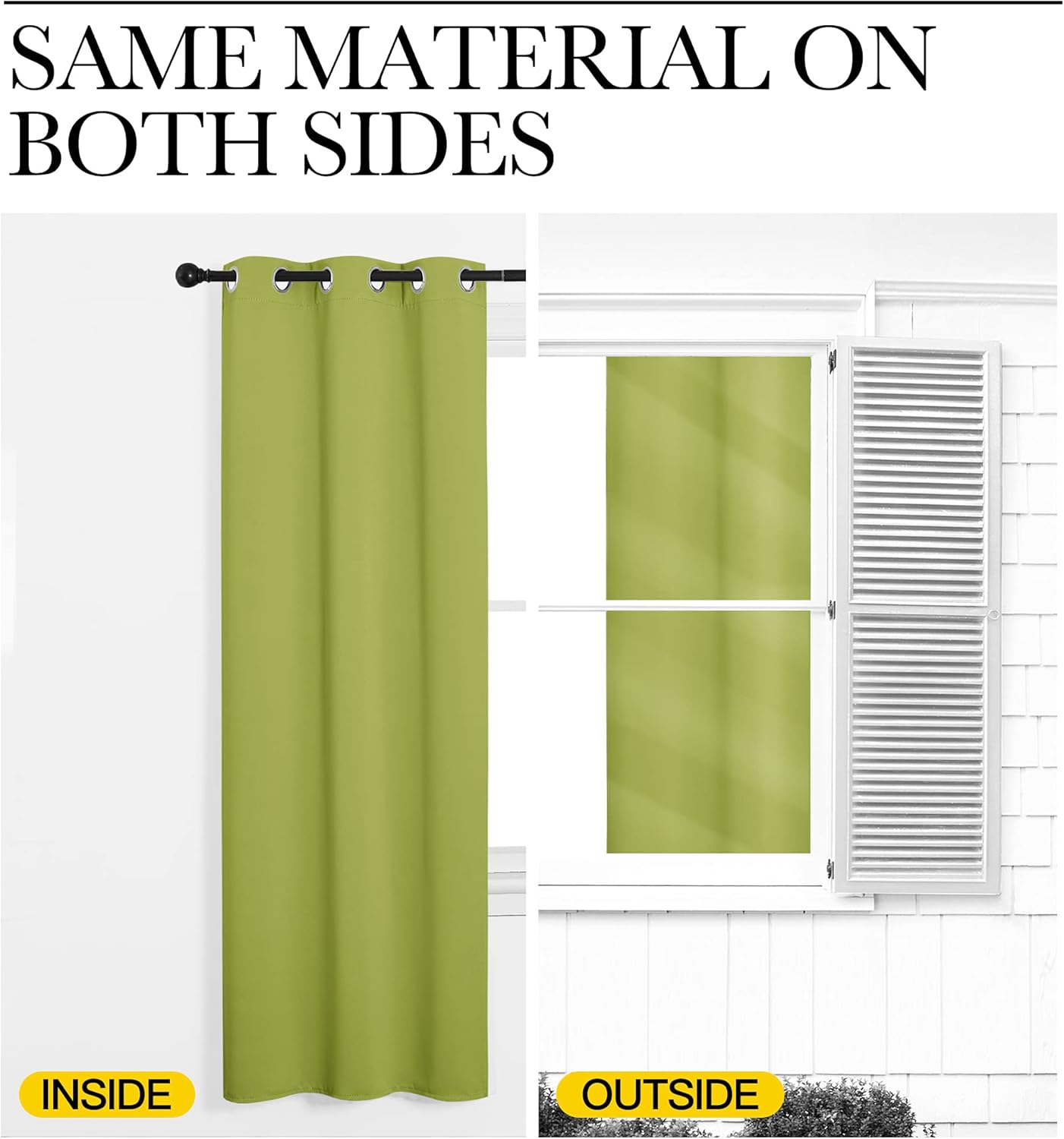 NICETOWN Blackout Curtains - Fresh Green Thermal Insulated Drapes | 40" Length, 29" Wide, 2 Panels for Kitchen