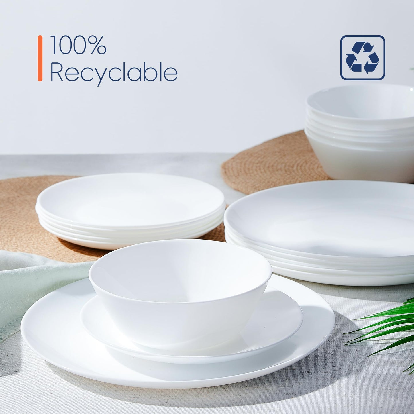 LaGlint 16OZ White Opal Glass Cereal and Soup Bowl Set of 4, 6 inch Dishwasher & Microwave Safe Round Bowls for Salad and Rice